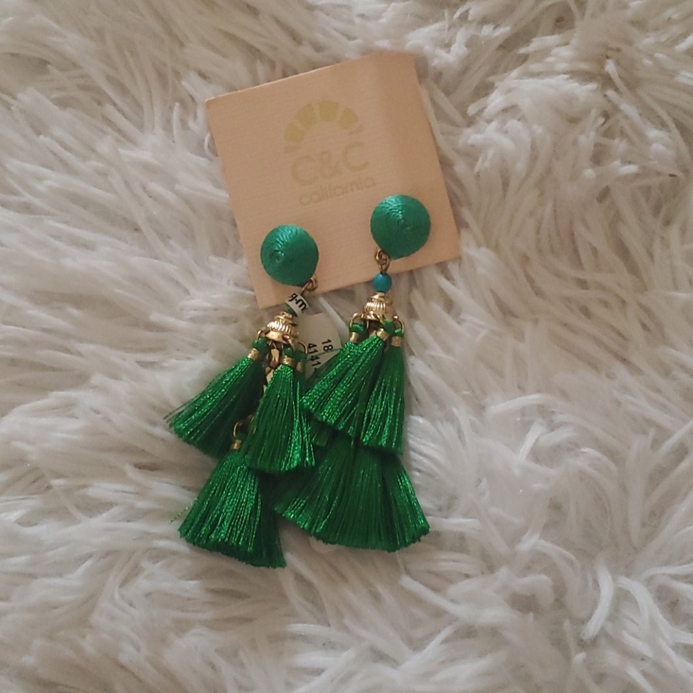 Gorgeous Green fringe Earrings
